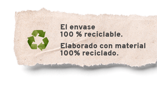 El envase 100% recicable