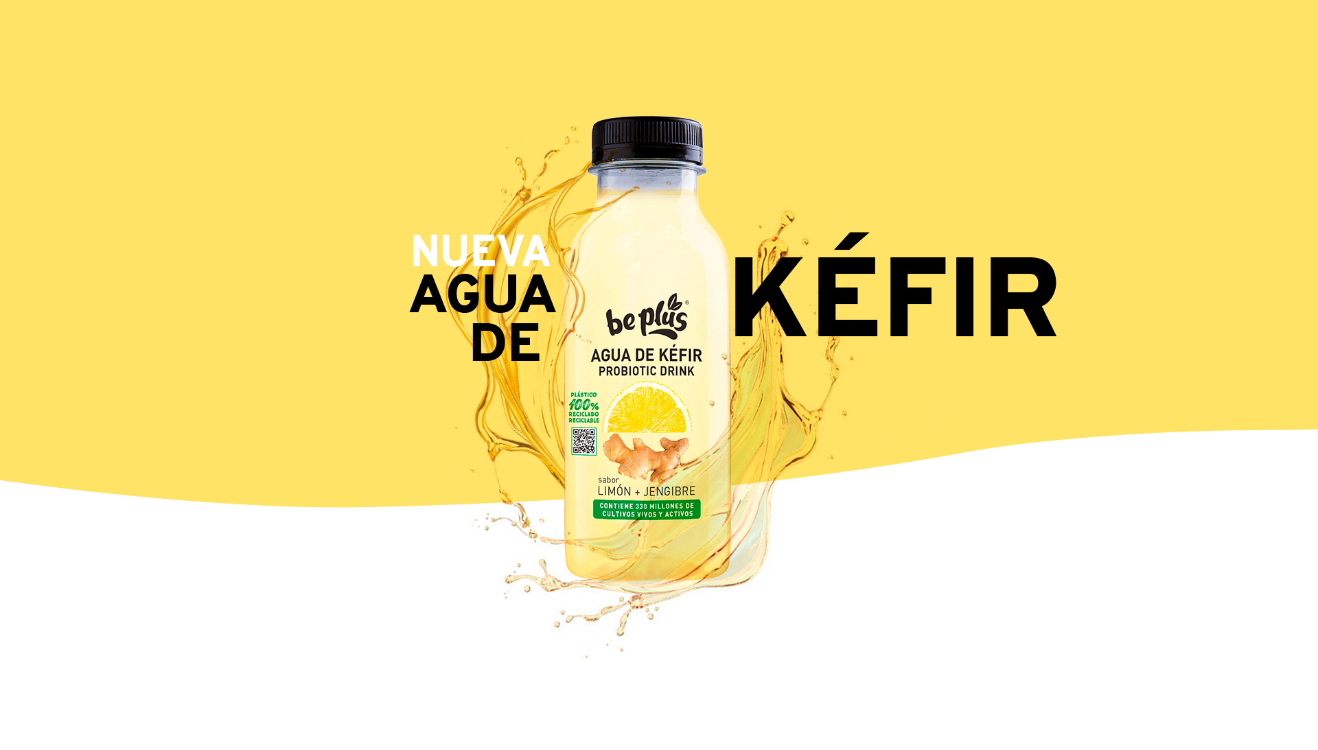 Kéfir limón y jengibre Be Plus