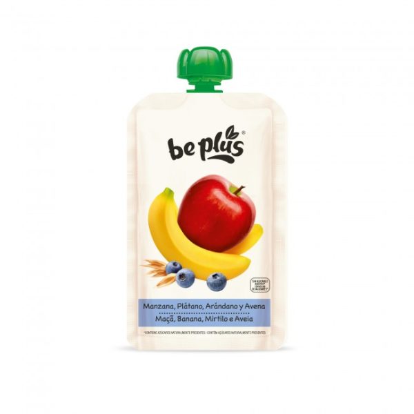 Pouch manzana, platano, arandanos y avena 120g